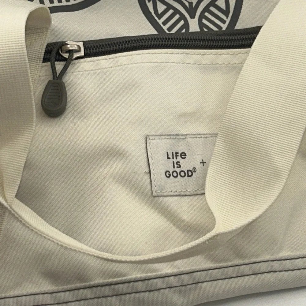 New Life Is Good x High Sierra Mandala Cargo Duffle Bag Zip Putty White #753